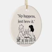 コーヒー引用文 セラミックオーナメント (右)