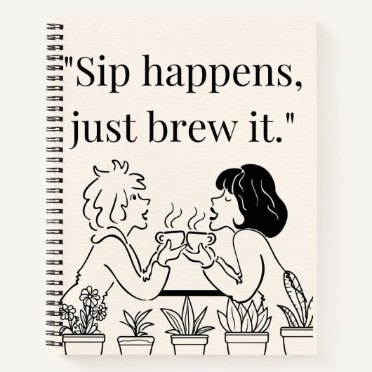 コーヒー引用文 ノートブック (正面)