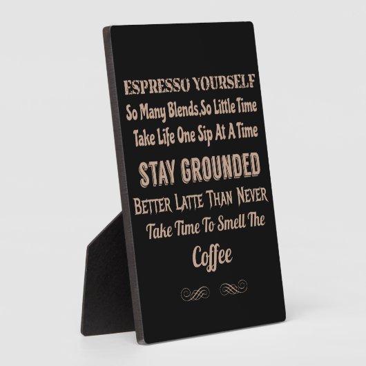 コーヒー引用文 フォトプラーク (側面)