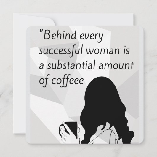 コーヒー引用文 招待状 (正面)