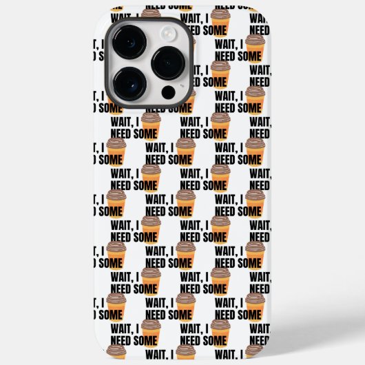 コーヒー待ってたの – おもしろコーヒーカップ 引用デザイン Case-Mate iPhoneケース (裏面)