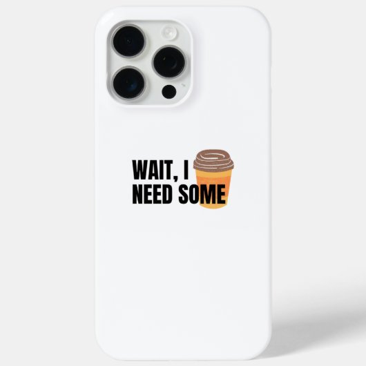 コーヒー待ってた – おもしろコーヒーカップ 引用デザイン Case-Mate iPhoneケース (裏面)