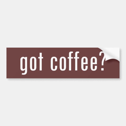 コーヒー得? バンパーステッカー (正面)