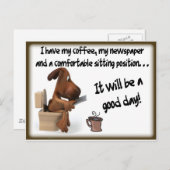 コーヒー心地よい ポストカード (正面/裏面)