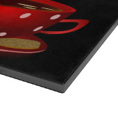 コーヒー恋人のガラスまな板 カッティングボード (角)