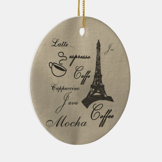 コーヒー恋人のクリスマスのオーナメント セラミックオーナメント (右)