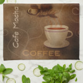 コーヒー恋人の単語の芸術の台所タオル キッチンタオル (折り畳み)