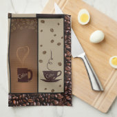 コーヒー恋人の台所タオル キッチンタオル (四つ折り)