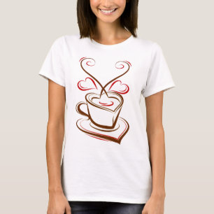 コーヒー恋人のTシャツ Tシャツ
