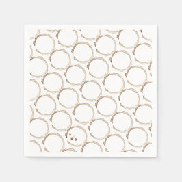 コーヒー恋人リングや輪ブラウンホワイトアーティザンおもしろい スタンダードカクテルナプキン