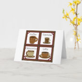 コーヒー恋人 カード (黄色い花)