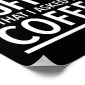 コーヒー意見おもしろい引用文白 ポスター (角)