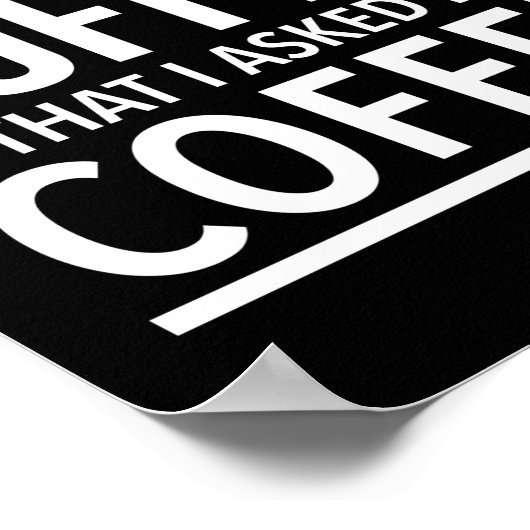 コーヒー意見おもしろい引用文白 ポスター (角)