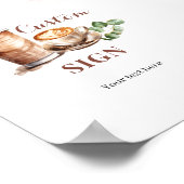 コーヒー愛が醸造しているカスタムパーティーのサイン ポスター (角)