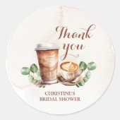 コーヒー愛が醸造してくれてありがとうごシール ラウンドシール (正面)