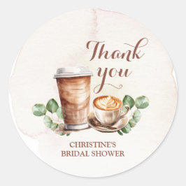 コーヒー愛が醸造してくれてありがとうごシール ラウンドシール
