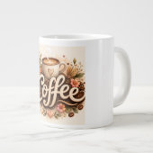 コーヒー愛の花 ジャンボコーヒーマグカップ (正面右)