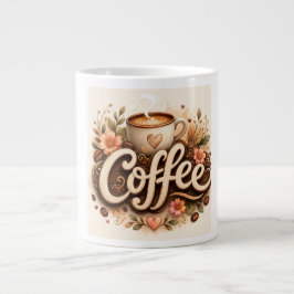 コーヒー愛の花 ジャンボコーヒーマグカップ