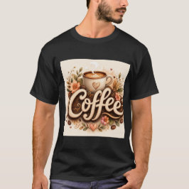 コーヒー愛の花 Tシャツ