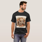 コーヒー愛の花 Tシャツ (正面フル)