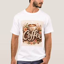 コーヒー愛の花 Tシャツ