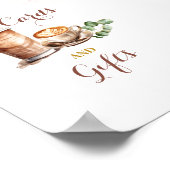 コーヒー愛は醸造カードとギフトパーティーのサイン ポスター (角)