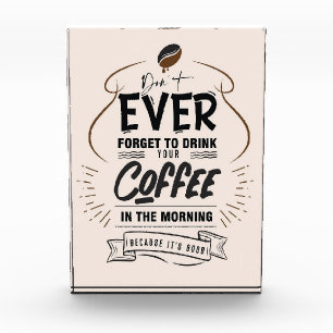 コーヒー愛好家あなたのコーヒーを飲む フォトブロック