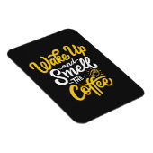 コーヒー愛好家が目を覚まし、コーヒーの香りを嗅ぐ マグネット (右側)