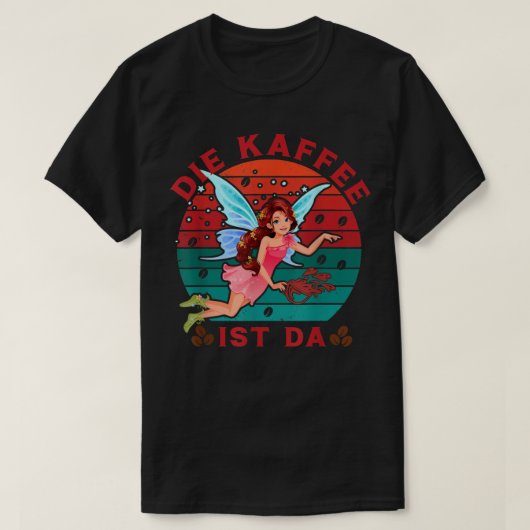 コーヒー愛好家とフェアリーおもしろいの単語ゲームは、コーヒー Tシャツ (デザイン正面)