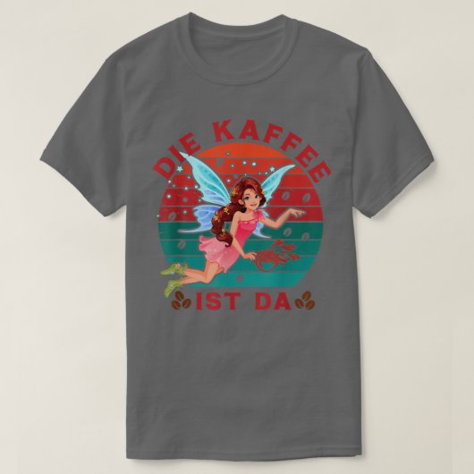 コーヒー愛好家とフェアリーおもしろいの単語ゲームは、コーヒー Tシャツ (デザイン正面)