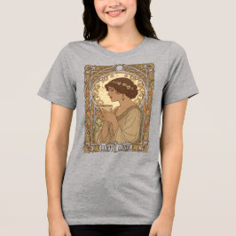 コーヒー愛好家と自然の新芸術派イラスト トライブレンドＴシャツ