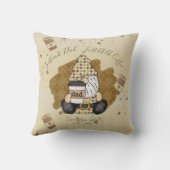 コーヒー愛好家にパーソナライズするパパ |ヴィンテージ クッション (裏面)