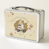 コーヒー愛好家にパーソナライズするパパ |ヴィンテージ メタルランチボックス (裏面)