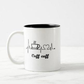 コーヒー愛好家のためのカップデザイン - コーヒーを愛する人のために淹れた ツートーンマグカップ