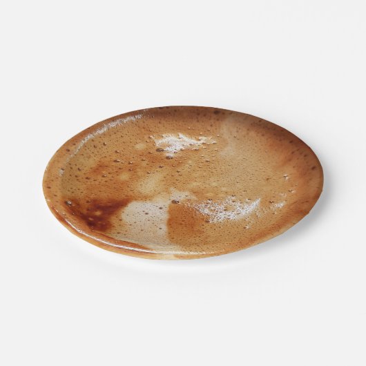 コーヒー愛好家のためのクリーム写真付きコーヒー ペーパープレート (アングル)