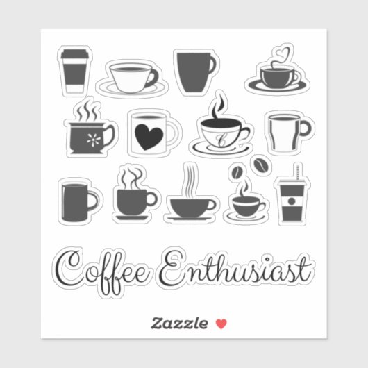コーヒー愛好家のためのコーヒーカップ – 美学 シール (シート)