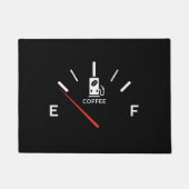 コーヒー愛好家のためのコーヒーゲージ形式ウェルカムマット ドアマット (正面)