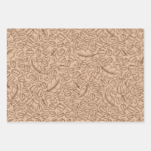 コーヒー愛好家のためのコーヒー豆ギフトラッピング紙