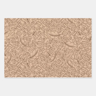 コーヒー愛好家のためのコーヒー豆ギフトラッピング紙 ラッピングペーパーシート