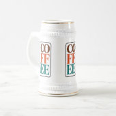 コーヒー愛好家のためのステイン コーヒーギフト ビールジョッキ (正面左)