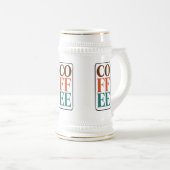 コーヒー愛好家のためのステイン コーヒーギフト ビールジョッキ (正面右)