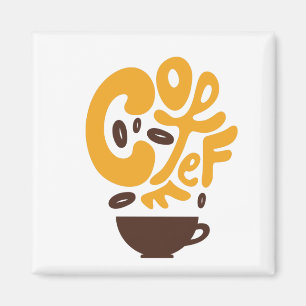 コーヒー愛好家のためのタイポグラフィ マグネット