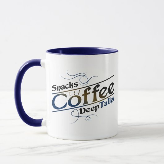 コーヒー愛好家のためのディープトークマグ マグカップ (左)