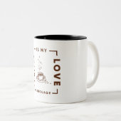 コーヒー愛好家のためのマグカップデザイン💘 ツートーンマグカップ (正面右)