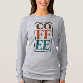 コーヒー愛好家のためのロングスリーブグラフィックTシャツ Tシャツ