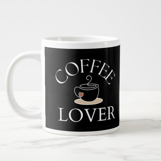 コーヒー愛好家のための同僚や誕生日プレゼント ジャンボコーヒーマグカップ (左)