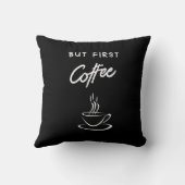 コーヒー愛好家のための最初の装飾用クッション クッション (裏面)