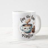 コーヒー愛好家のための最高のギフト ジャンボコーヒーマグカップ (正面右)