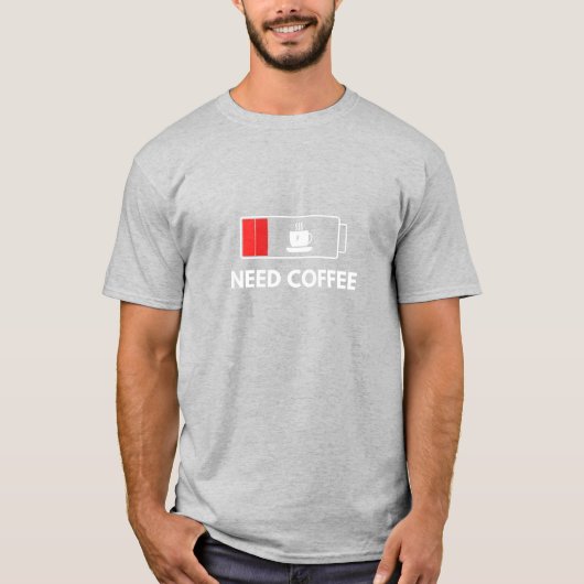 コーヒー愛好家のための面白いグラフィックTシャツ Tシャツ (正面)