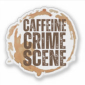 コーヒー愛好家のための面白いコーヒーの染み シール (正面)